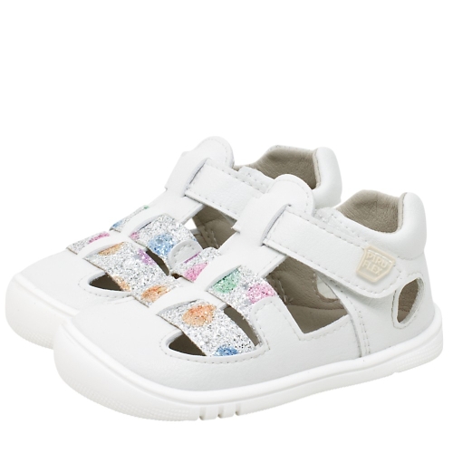 SANDALIAS BAREFOOT PF 3010-1  MICRO BLANCO BRILLI -  PIRUFLEX
