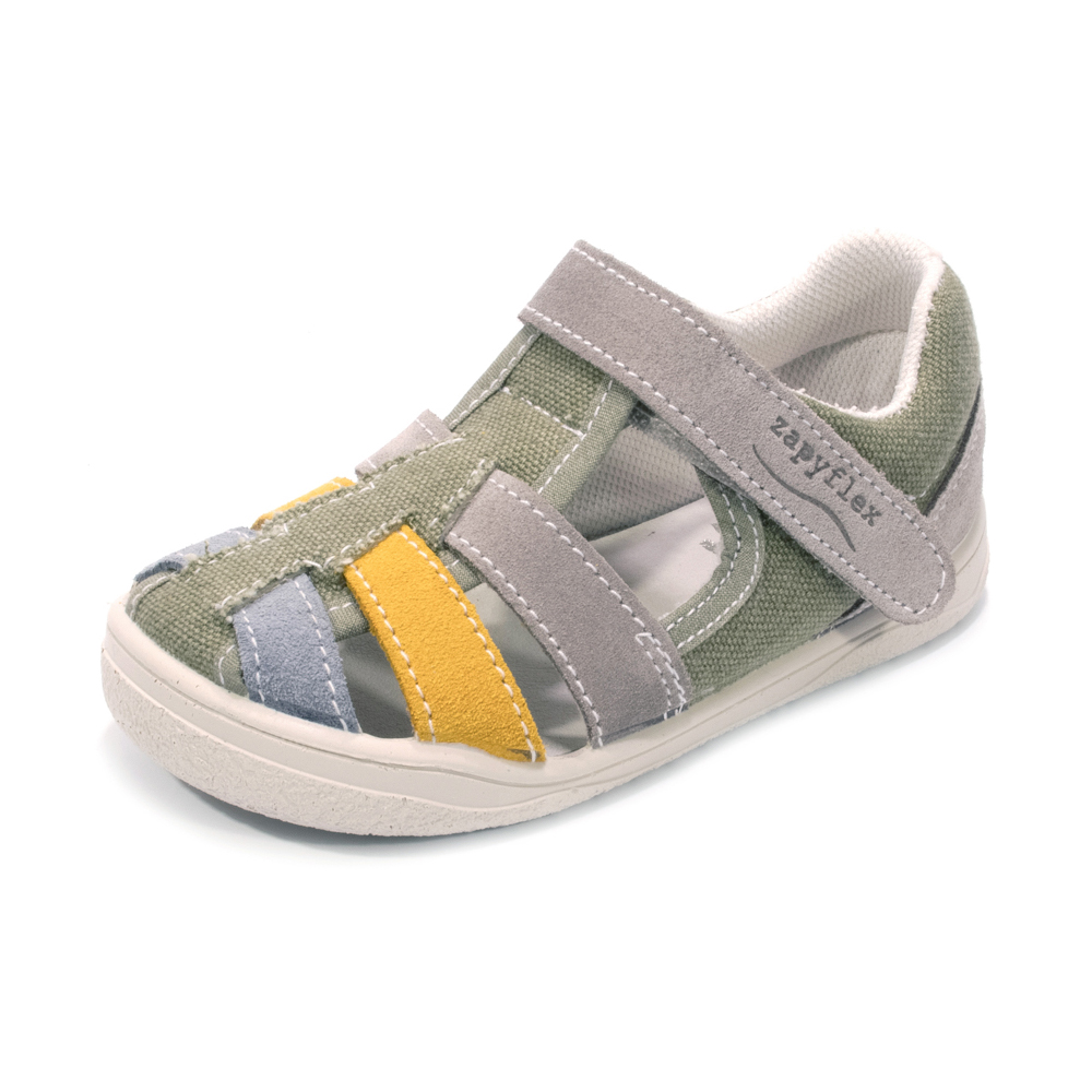SANDALIAS BAREFOOT LONA AL301 KAKI/MOSTAZA - ZAPY 1 SANDALIAS BAREFOOT LONA AL301 KAKI/MOSTAZA - ZAPY