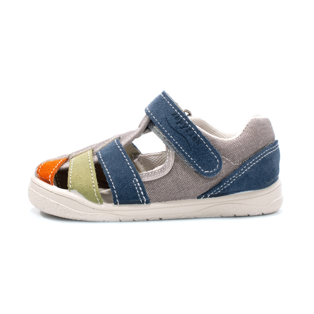 SANDALIAS BAREFOOT LONA AL301 PIEDRA/NARANJA/MANZANA - ZAPY 2 SANDALIAS BAREFOOT LONA AL301 PIEDRA/NARANJA/MANZANA - ZAPY - Imagen 2