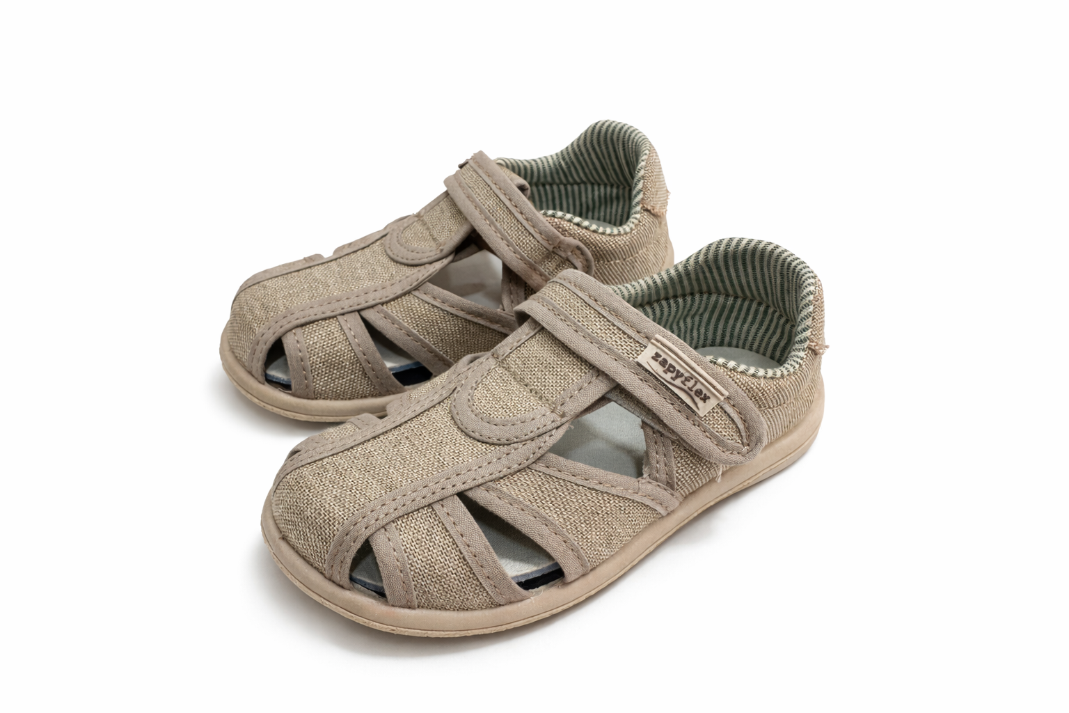 SANDALIAS BAREFOOT LONA SABINA TAUPE - ZAPY 1 SANDALIAS BAREFOOT LONA SABINA TAUPE - ZAPY