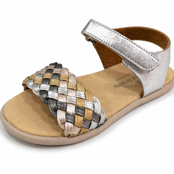 SANDALIAS BAREFOOT TRENZA PLOMO -  ANDANINES