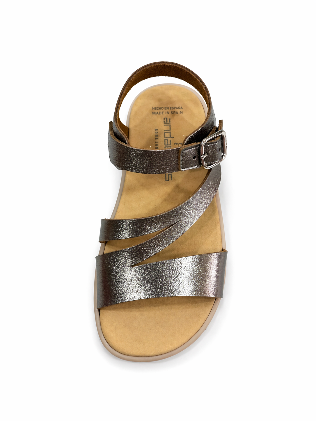 SANDALIAS BAREFOOT METÁLICO ACERO - ANDANINES 3 SANDALIAS BAREFOOT METÁLICO ACERO - ANDANINES - Imagen 3
