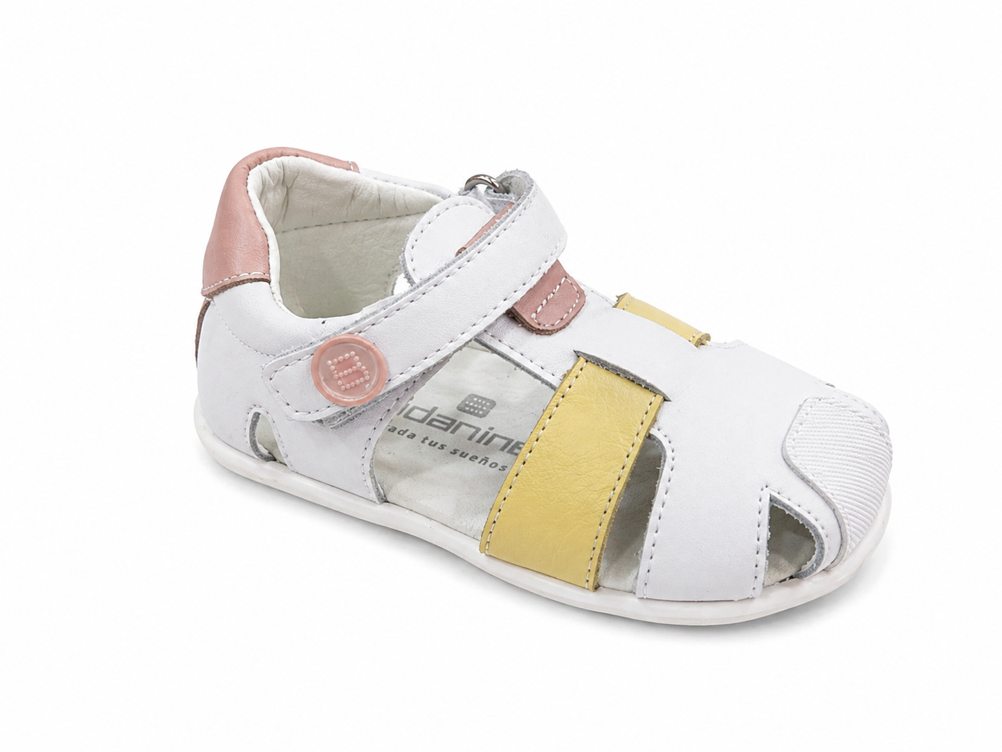 SANDALIAS BAREFOOT NAPA BLANCO/AMARILLO/ROSA - ANDANINES 1 SANDALIAS BAREFOOT NAPA BLANCO/AMARILLO/ROSA - ANDANINES