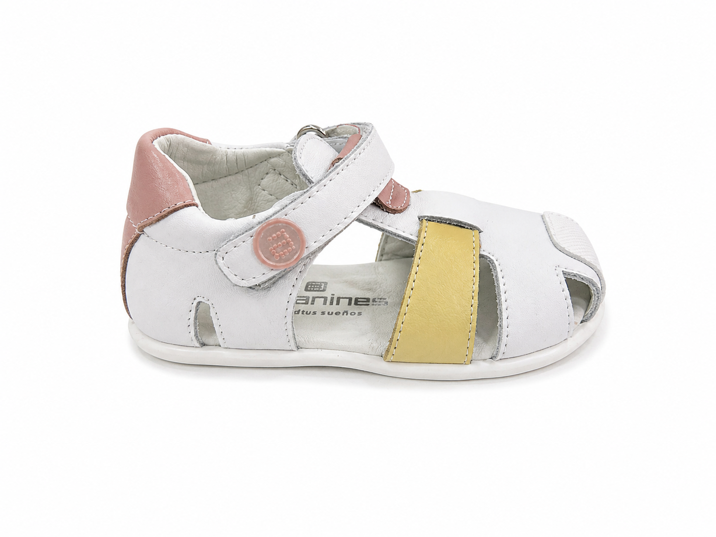SANDALIAS BAREFOOT NAPA BLANCO/AMARILLO/ROSA - ANDANINES 2 SANDALIAS BAREFOOT NAPA BLANCO/AMARILLO/ROSA - ANDANINES - Imagen 2
