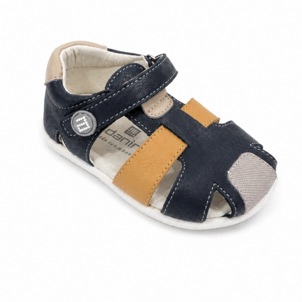 SANDALIAS BAREFOOT NAPA NAVY/MOSTAZA -  ANDANINES
