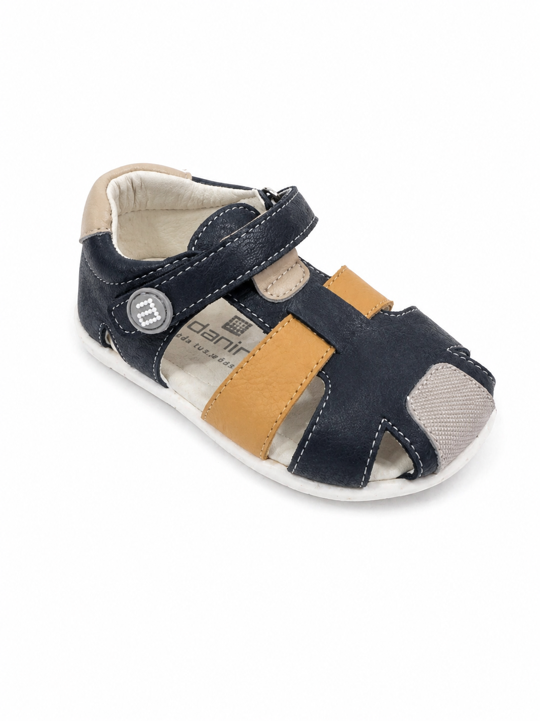 SANDALIAS BAREFOOT NAPA NAVY/MOSTAZA - ANDANINES 1 SANDALIAS BAREFOOT NAPA NAVY/MOSTAZA - ANDANINES