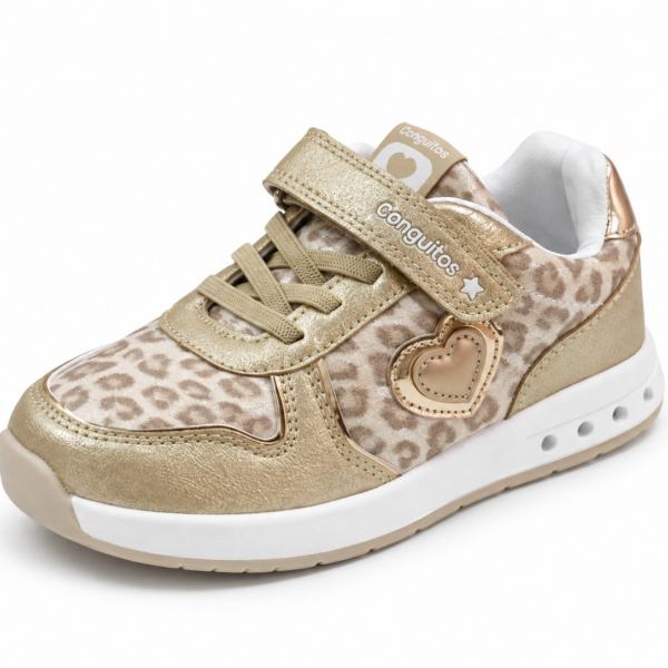DEPORTIVAS CON LUZ GOFLEX DORADO - CONGUITOS