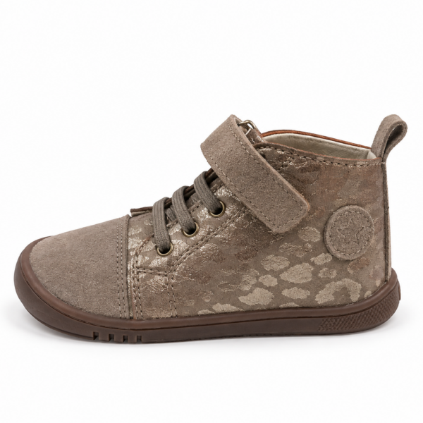 BOTAS BAREFOOT 3013-1 LEOPARD GLITTER TAUPE - PIRUFLEX